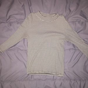 Striped high neck top